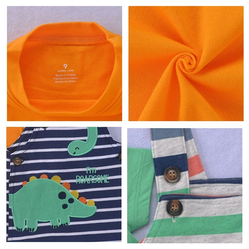 Ircomll 2pcs Newborn Casual Baby Boy Girl Clothing Suits Short-sleeve Tees+Overalls Clothes Sets Toddler Baby Outfit - Image 6