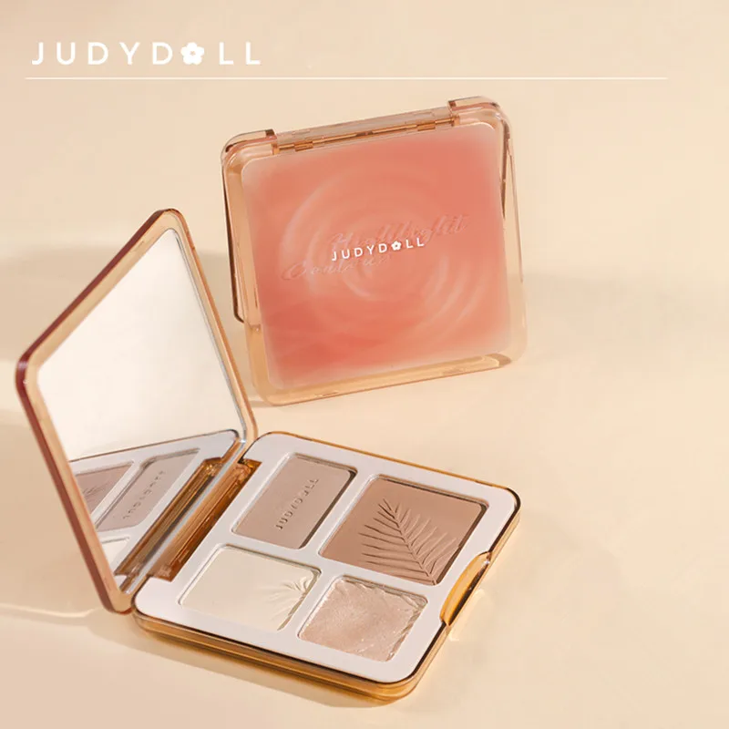 Judydoll Facial Highlighter Makeup Palette Face Lasting Glow Brighten Contour Shimmer Matte Powder 3D Nose Shadow Cosmetics - Image 6