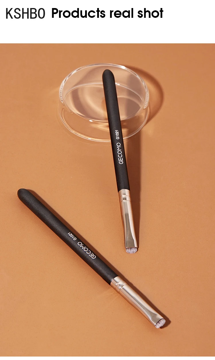 KSHBO Eyeliner Brush Eyebrow Brush Do Not Eat Powder Easy Overhand Blade Flat Head Circular Arc Eye Repair Makeup Brush - Image 6