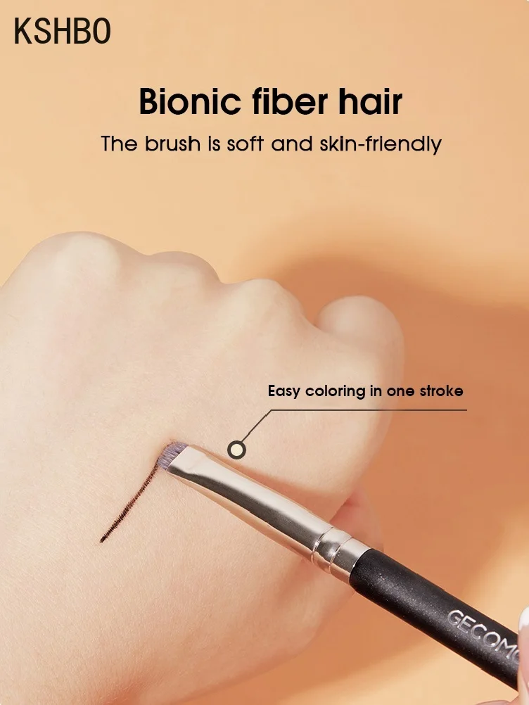 KSHBO Eyeliner Brush Eyebrow Brush Do Not Eat Powder Easy Overhand Blade Flat Head Circular Arc Eye Repair Makeup Brush - Image 3