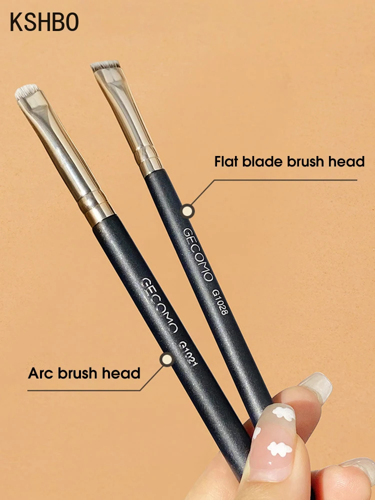 KSHBO Eyeliner Brush Eyebrow Brush Do Not Eat Powder Easy Overhand Blade Flat Head Circular Arc Eye Repair Makeup Brush - Image 5