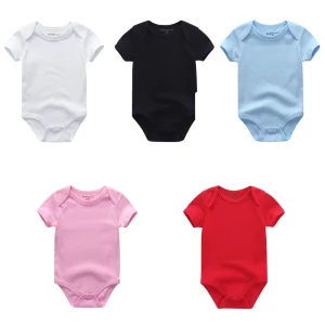 Kiddiezoom Four Seasons 1/3 PCS Solid Unisex Baby Boy Girl Bodysuits Soft 100%cotton Newborn Onesies Infant clothes