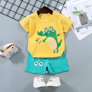 Kids Clothes Set Baby Boys T-Shirt + Shorts Summer Clothing Cotton Cartoon Casual Boys Tracksuit Children Baby Clothes Set