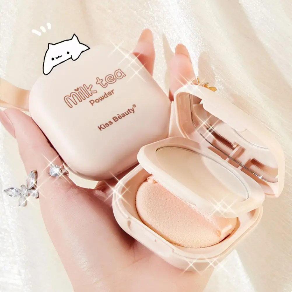 Korean Loose Powder Full Brightening Concealer Mineral Face Foundation Cosmetics Lasting Makeup Powder Compact Powder Pressed - Image 2