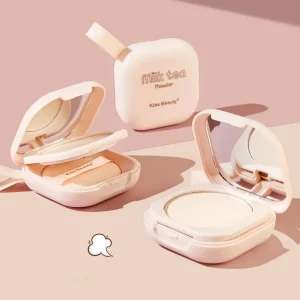 Korean Loose Powder Full Brightening Concealer Mineral Face Foundation Cosmetics Lasting Makeup Powder Compact Powder Pressed