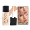 LOOKAVE Liquid Foundation Long Lasting Full Coverage Matte Cream CC Foundation Makeup Concealer Natural Liquid Base Moisturizing