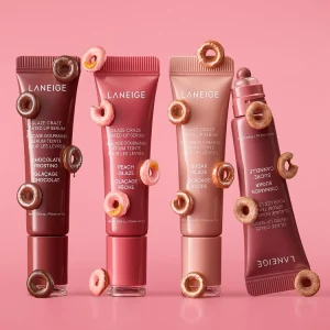 Laneige Donut Strawberry Sugar Lip Gloss Lip Plumping Gloss Lip Oil Moisturizing Balm Exfoliating Care Shimmer High Shine Balm