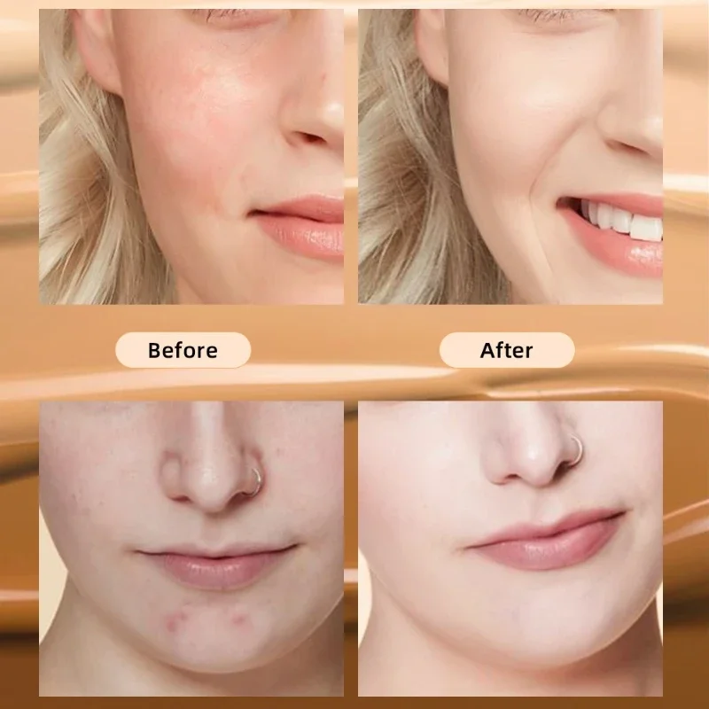 Liquid Foundation Cream for Face High Coverage Makeup Base Cream Oily Skin Type Lasting Waterproof Concealer Makeup Foundation - Image 5