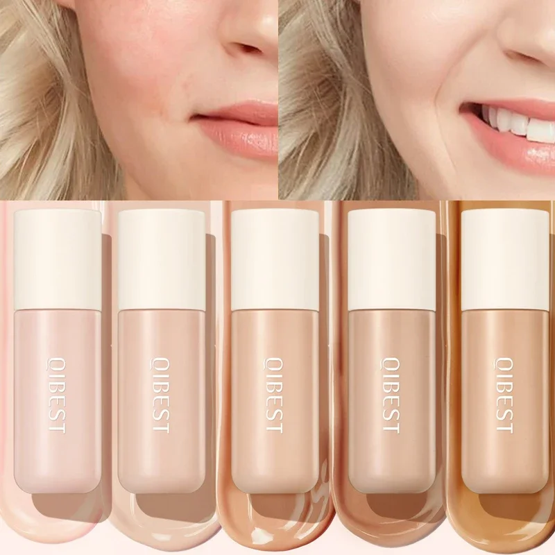 Liquid Foundation Cream for Face High Coverage Makeup Base Cream Oily Skin Type Lasting Waterproof Concealer Makeup Foundation