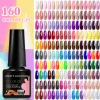 MEET ACROSS 160 Colors 7.3ml Gel Nail Polish Vernis Glitter Sparkly Semi Permanent Soak Off LED UV Gel Varnish Nail Art Manicure