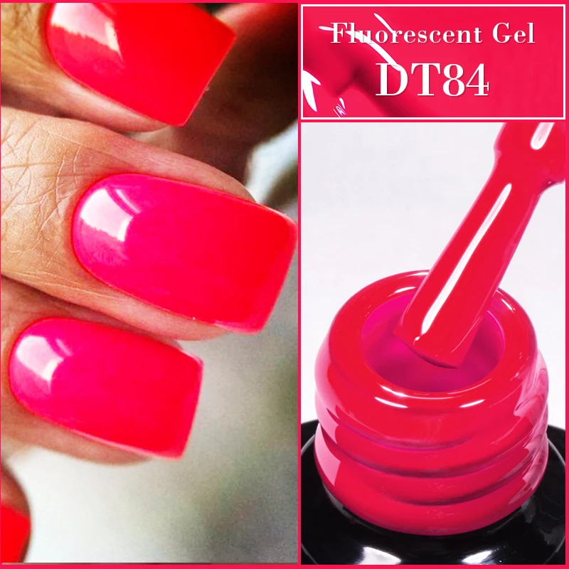 MEET ACROSS 7ml Fluorescence Gel Nail Polish Summer Neon Sparkly Gel Vernis Nail Art Soak Off UV LED Gel Varnishes For Manicure - Image 2