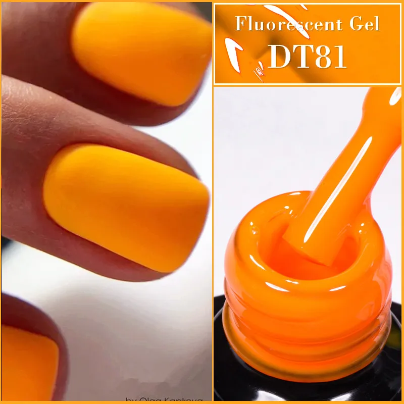 MEET ACROSS 7ml Fluorescence Gel Nail Polish Summer Neon Sparkly Gel Vernis Nail Art Soak Off UV LED Gel Varnishes For Manicure - Image 4