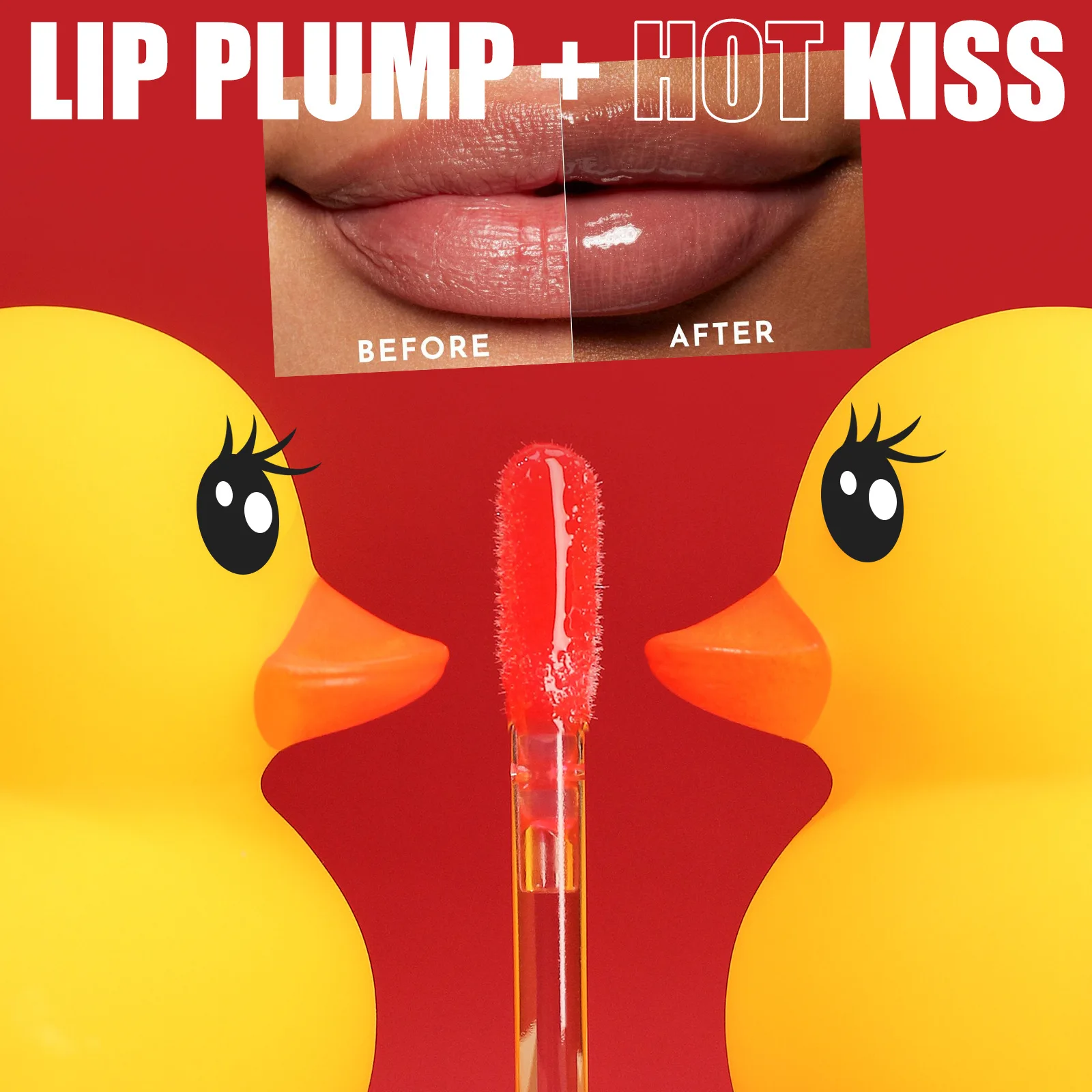 MLSMILE 3pcs Duck Mouth Fruit Fragrance Lip Oil Moisturizing Mirror Gloss Lip Gloss Beep Lip Glaze Set - Image 3