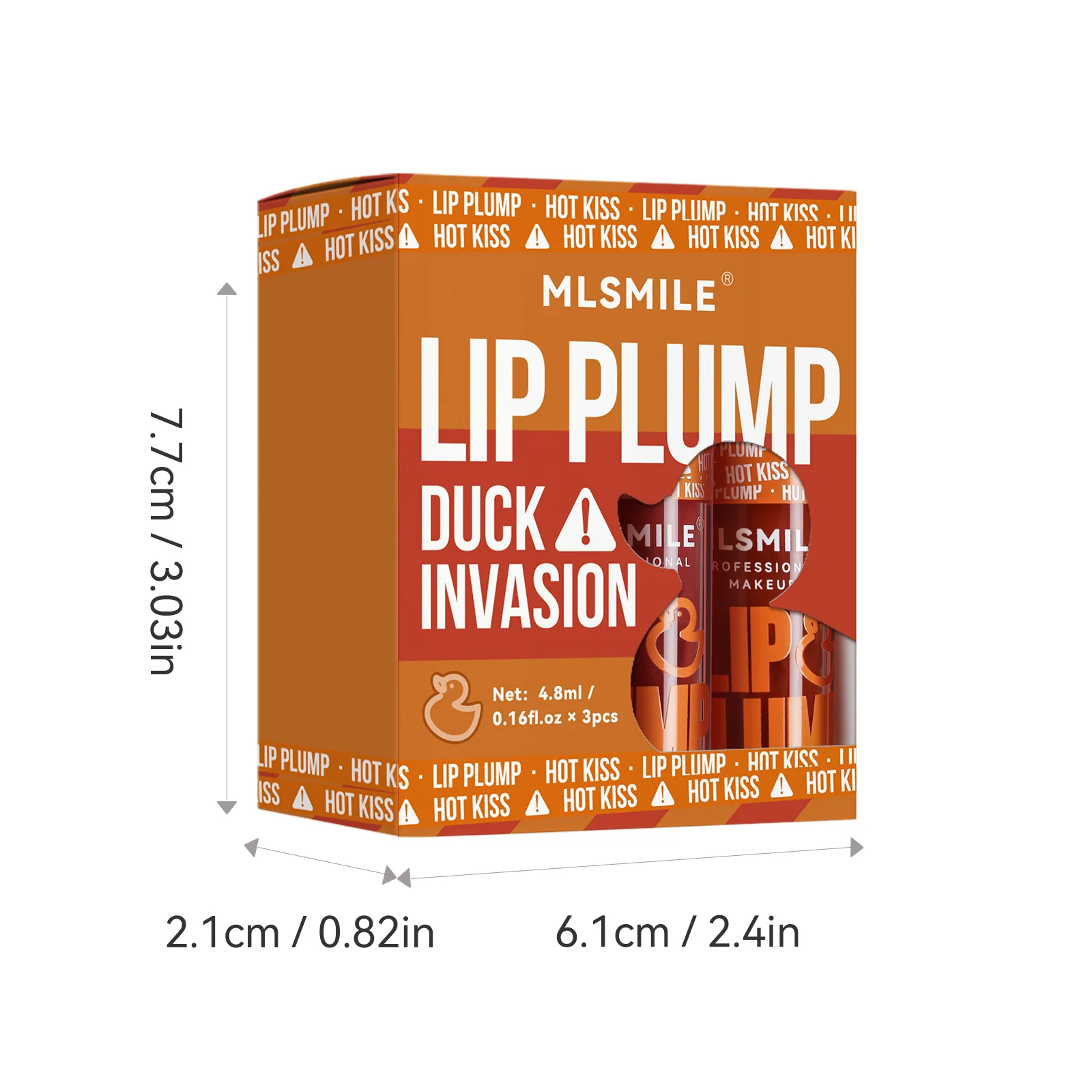 MLSMILE 3pcs Duck Mouth Fruit Fragrance Lip Oil Moisturizing Mirror Gloss Lip Gloss Beep Lip Glaze Set - Image 5