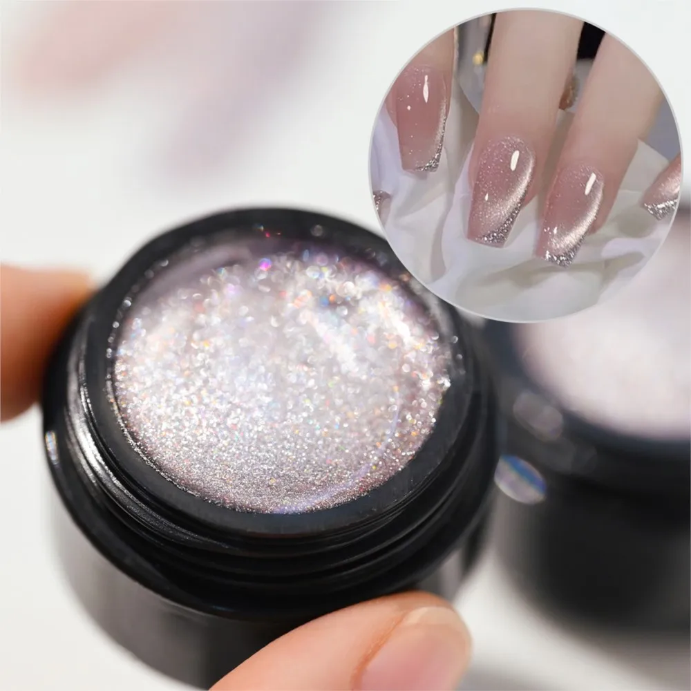 Magnetic Crystal Cat Eye Gel Polish for Manicure Soak Off UV Nail Gel 5/8ml Semi Permanent UV LED Cured Shining Glitter Varnish - Image 4