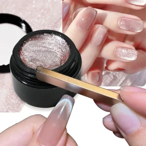 Magnetic Crystal Cat Eye Gel Polish for Manicure Soak Off UV Nail Gel 5/8ml Semi Permanent UV LED Cured Shining Glitter Varnish