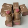 Makeup Cheek Blush Cream Blusher Stick Lip Gloss Phone Case For iPhone 16 17 Ribbon SALTY TAN Raspberry Espresso Lipstick INS