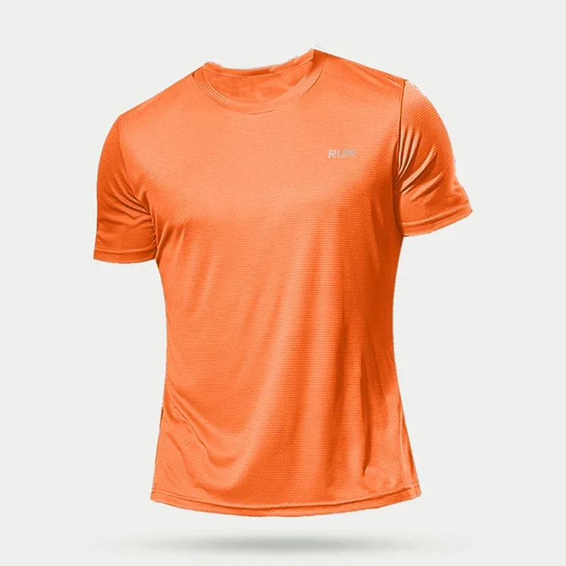 Men Short Sleeve White Tops Shirts Breathable Casual Soild t-Shirts Tee Man Quick Dry Ice Silk Running Gym t Shirt Male Clothes - Image 4
