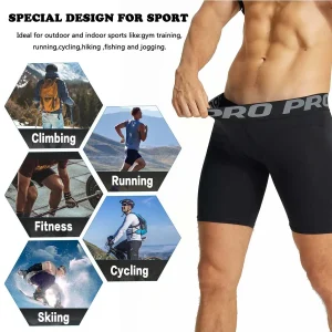 Men's Summer Polyester Sports Shorts, Athletic Running Shorts for Gym Fitness Workout Training, S-2XL