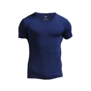 Men's Summer Short-Sleeve T-Shirt, Thin Round-Neck Slim-Fit Undershirt, Sports Solid Color Base Layer Sweatshirt