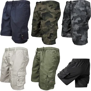 Men's Summer Tactical Cargo Shorts Military - Inspired Fashionable Pockets Camouflage for Jogging, Hiking & Work