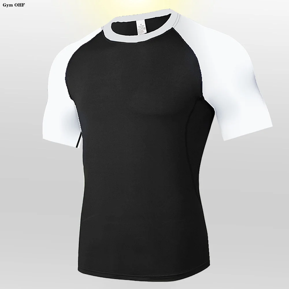 Men's T-Shirt Running Sport T Shirt Men Compression Top Tee Fitness Quick Dry Tight Training Gym Sport Running Shirts Men Jersey - Image 4