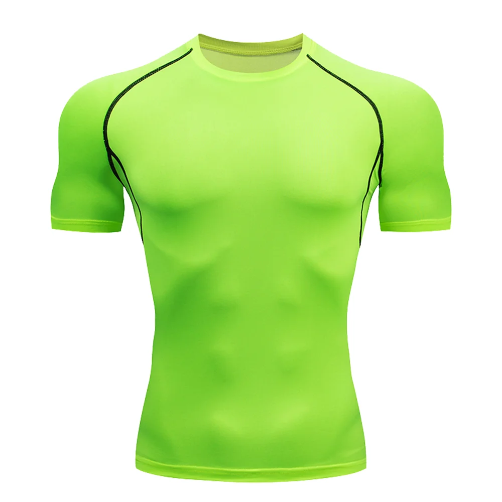Men's T-Shirt Running Sport T Shirt Men Compression Top Tee Fitness Quick Dry Tight Training Gym Sport Running Shirts Men Jersey - Image 6