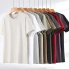 Men's T Shirt Summer Cotton Tops Women Solid Color Blank Tshirts O-neck Round Collar Short-Sleeve Couple White Black Top Tees
