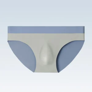 Men's ice silk seamless underwear 3D punching triangle shorts summer thin underpants boys sports shorts