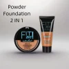 Micolor Fit Me 2 IN 1 Poreless Powder & Liquid Foundation Full Coverage Liquid Concealer Scars Dark Circles Acne Cosmetic Set