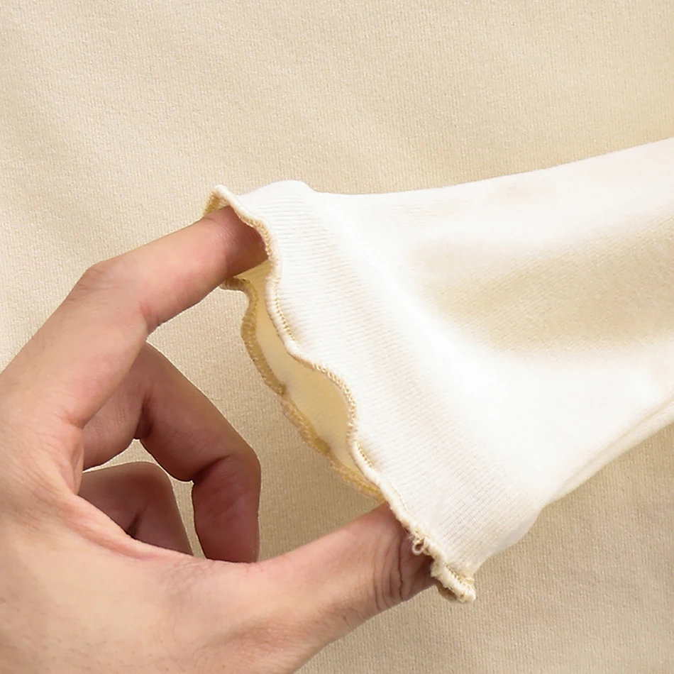 Middle and Big Kids Girls Long Sleeve Solid Color Ruffle Edges Detail Must Have T-Shirts Suitable Autumn and Winter Cold Weather - Image 5