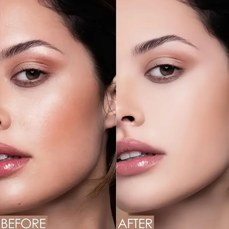 Milk Tea Waterproof Compact Powder - Full Coverage Contour and Concealer, Matte Finish, Double-Layer Portable Setting Powder - Image 2