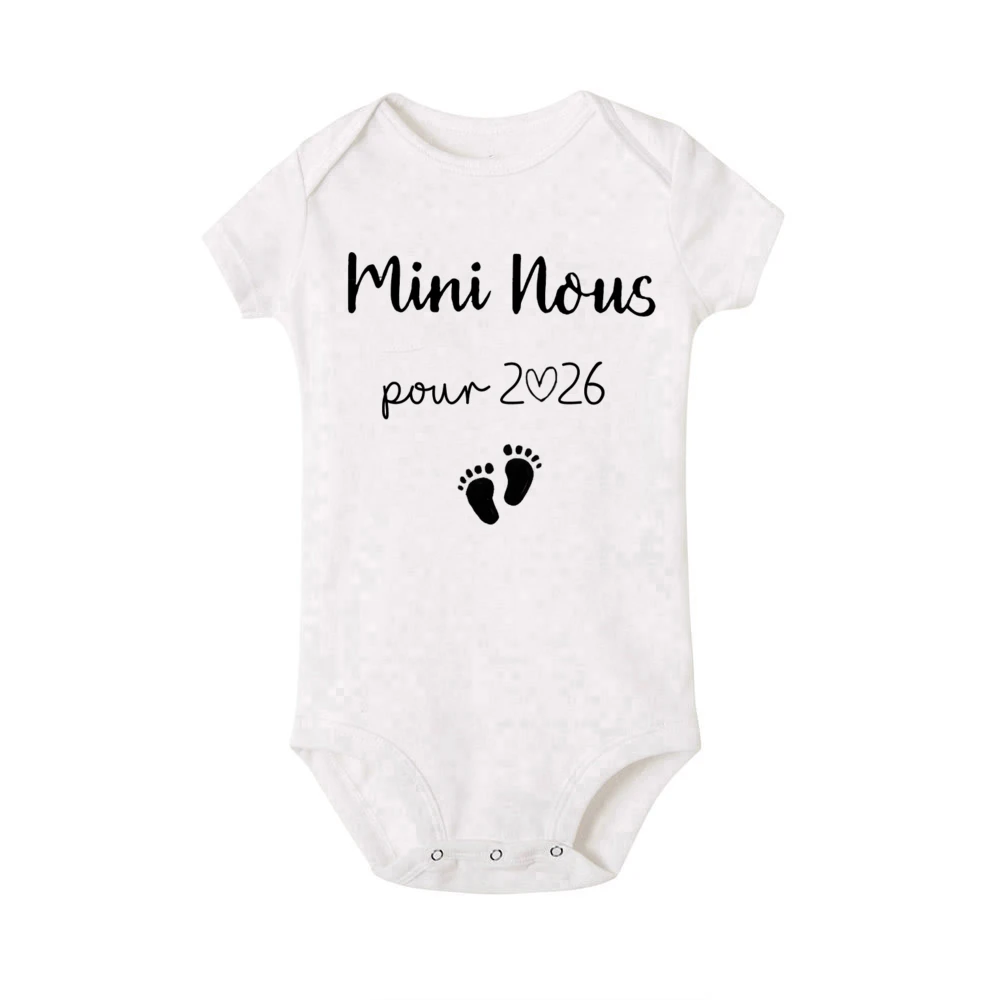Mini Us in 2026 Print Baby Romper Casual Short Sleeve Infant Jumpsuit Boys Girls Bodysuit Summer Pregnancy Announcement Clothes - Image 4