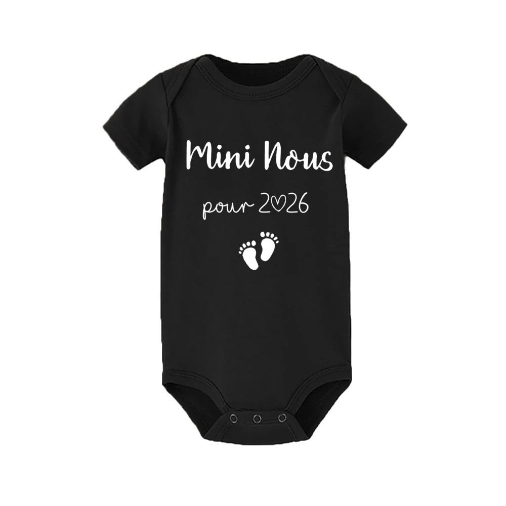 Mini Us in 2026 Print Baby Romper Casual Short Sleeve Infant Jumpsuit Boys Girls Bodysuit Summer Pregnancy Announcement Clothes - Image 3