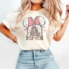 Minnie Mouse Castle Shirt Magic Kingdom Family Printed Women's Short Sleeve T-Shirt American Vintage Fashion Streetwear Cotton