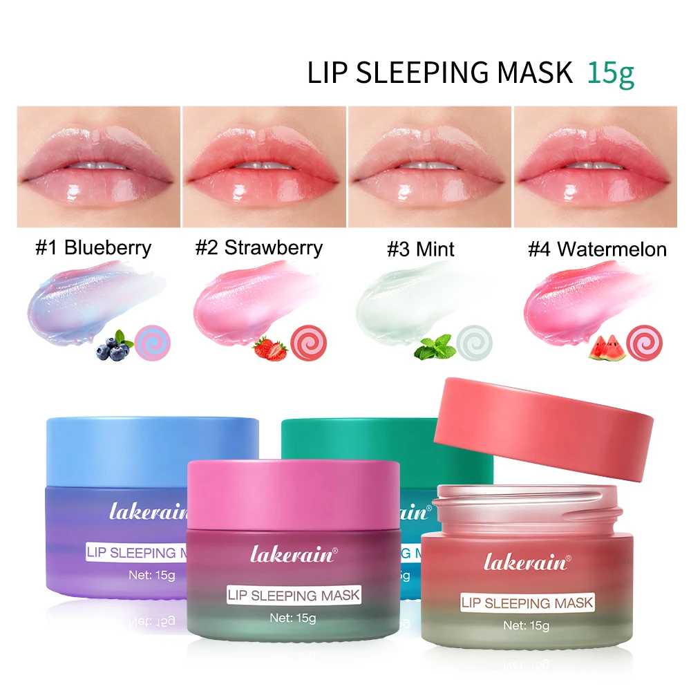 Moisturizing Blueberry Lip Mask Dual-Color Lip Sleeping Mask for Reduce Fine Lines Nourish Exfoliation Lips Skin Care - Image 3