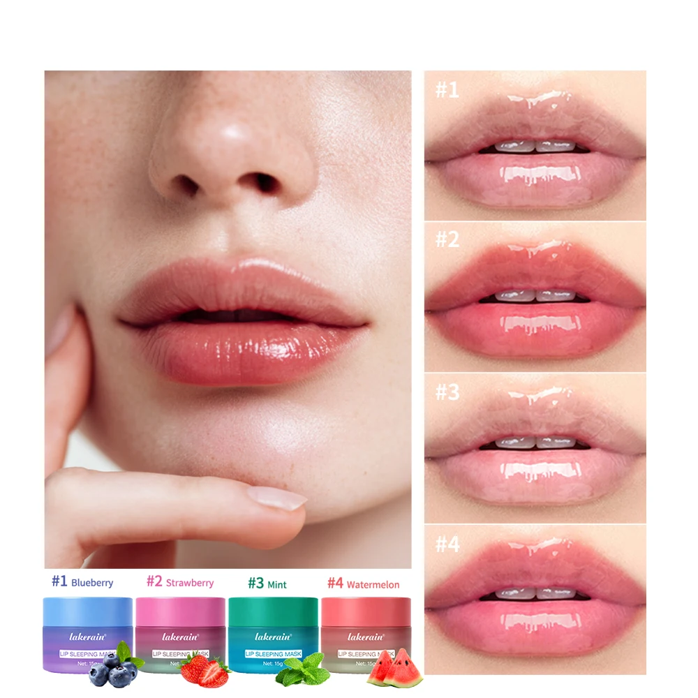 Moisturizing Blueberry Lip Mask Dual-Color Lip Sleeping Mask for Reduce Fine Lines Nourish Exfoliation Lips Skin Care - Image 4