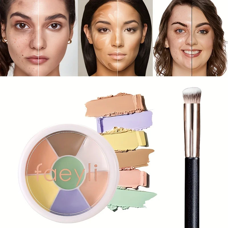 Multifunction Concealer Palette Matte Contour Concealer With Brush Covering For Dark Circles Concealer Cream Makeup Cosmetics