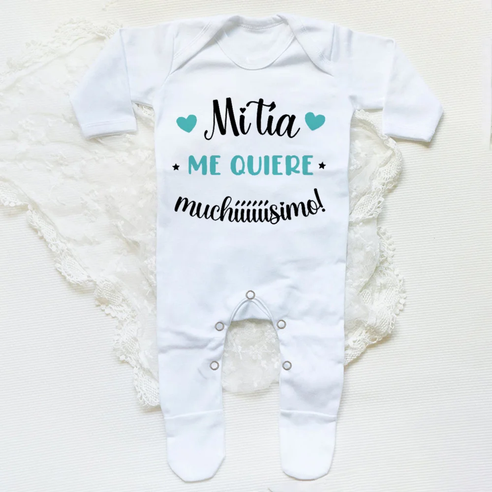 My Aunt Loves Me Very Much Babygrow Sleepsuit Baby Coming Home Outfit Newbron Shower Gift Infant Romper Boys Girls Sleepsuit - Image 3