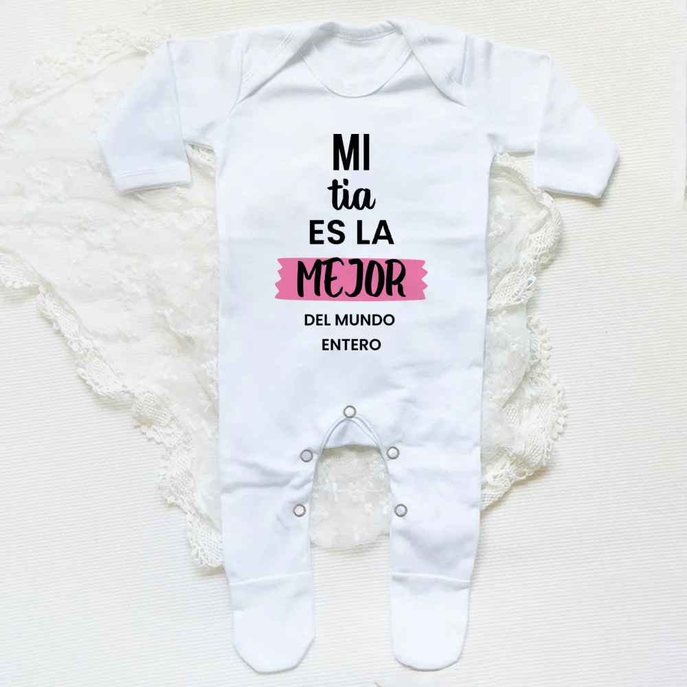 My Aunt Loves Me Very Much Babygrow Sleepsuit Baby Coming Home Outfit Newbron Shower Gift Infant Romper Boys Girls Sleepsuit - Image 6