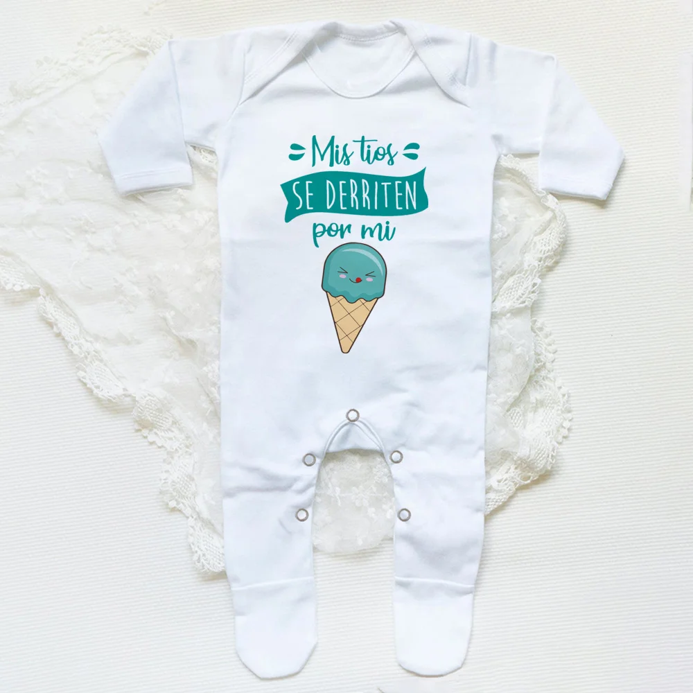 My Aunt Loves Me Very Much Babygrow Sleepsuit Baby Coming Home Outfit Newbron Shower Gift Infant Romper Boys Girls Sleepsuit - Image 4