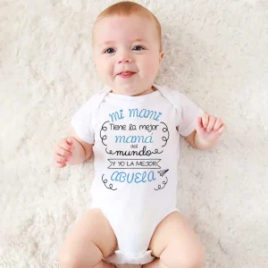 My Mom Has The Best Mom in The World and I Have The Best Grandmother Baby Bodysuit Infant Short Sleeve Jumpsuit Newborn Romper