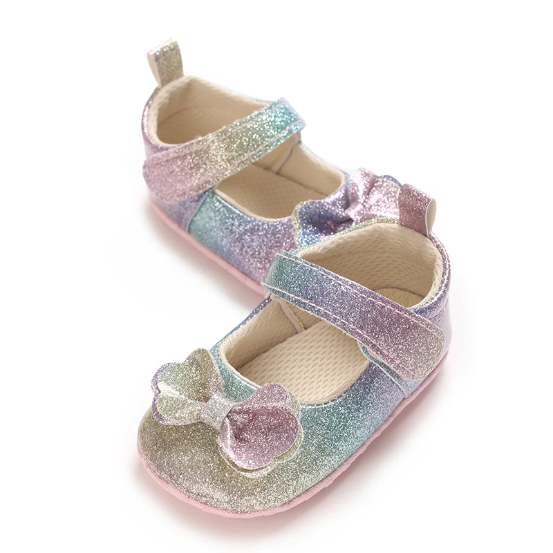 NEW Princess Shoes 0-18M Newborn Casual Shoes Baby Bow Non slip Cloth Bottom Flat Bottom PU Newborn Bow Decoration Mary Janes - Image 5