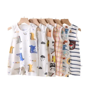 New 2025 Soft and Lightweight Cotton Baby Crawling Clothes for Boys Girls Aged 1-20 Months Children Romper Kids Homewear