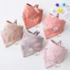 New 5 Pieces/Lot Baby Bib Newborn Feeding Burp Cloth Cotton Kids Triangle Scarf Teething Saliva Towel Soft Bandana Bibs