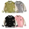 New Baby Baseball Jacket Boys Letter Round Collar Coat Spring Autumn Girls Fashion Casual Sports Outerwear 12M-12 Years Old