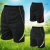 New Running Shorts Men Striped Printing Loose Basketball Sport Gym Breathable Shorts Fitness Training Workout Bottom Male
