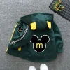 New Spring Mickey Mouse Baby Boys Hooded Jacket Autumn Baby Girls Cartoon Zipper Long Sleeve Casual Clothing Kids Outerwear Coat