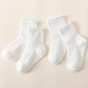 New White Baby Socks Summer Cotton Casual Boys and Girls Baby Socks