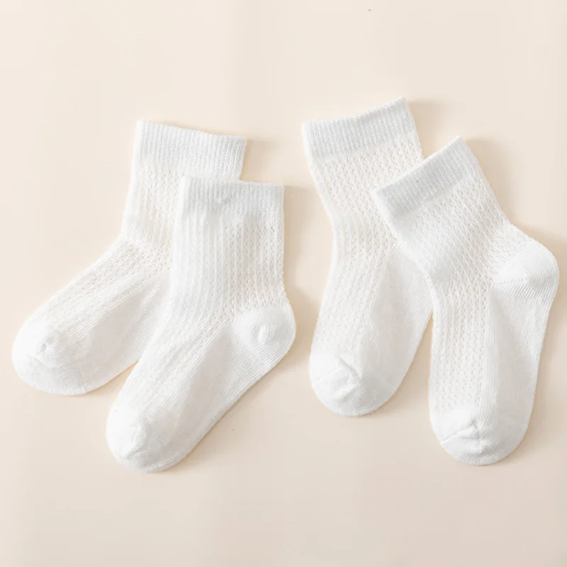 New White Baby Socks Summer Cotton Casual Boys and Girls Baby Socks